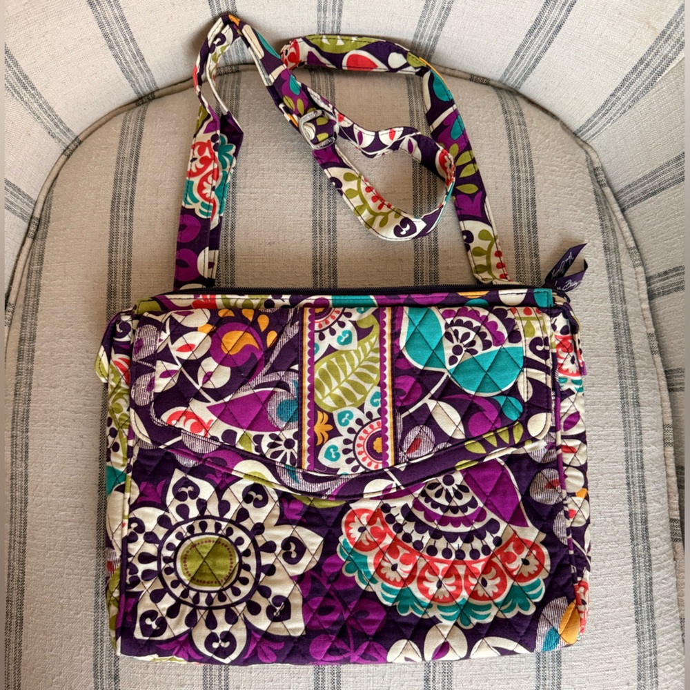 Vera Bradly Crossbody Book/Laptop Bag